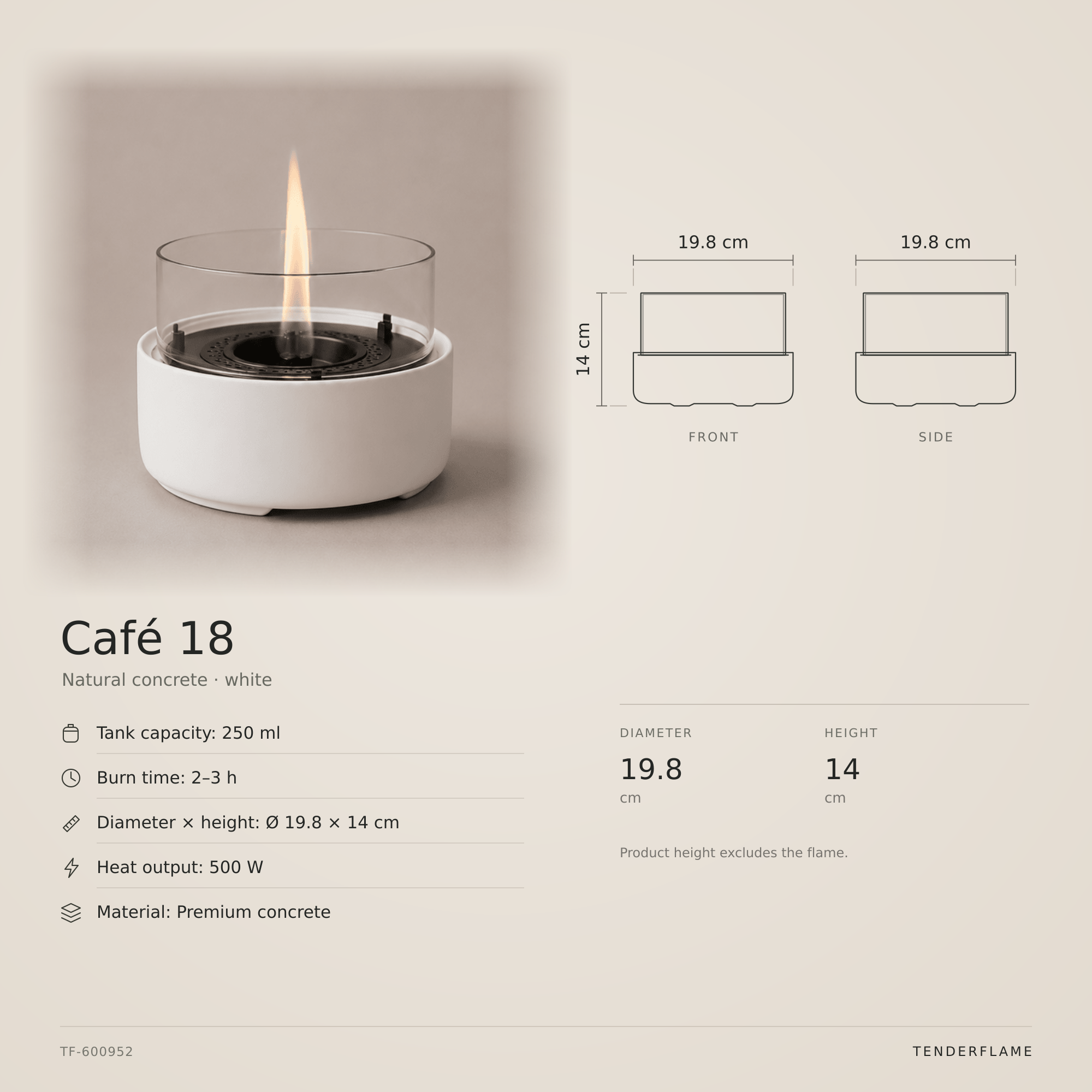 Café 18 Natural Concrete